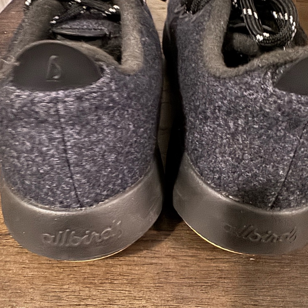 Allbirds Wool Runner Mizzles WRM Black Gray Wool Running Sneakers Womens 8 - Picture 3 of 5